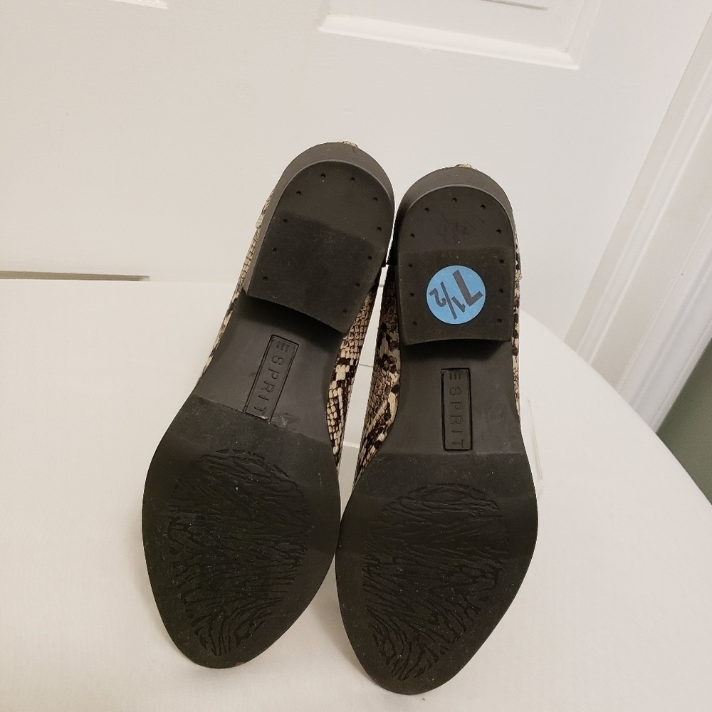 ESPRIT Snakeprint Brown & Cream Colored Booties Size 7.5M, Chic, Stylish - Picture 6 of 15